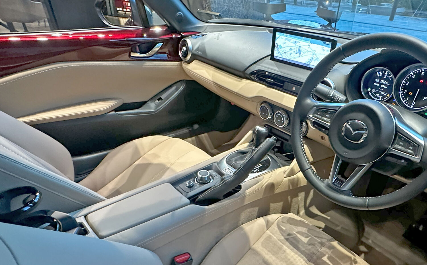 Mazda MX-5 ND3 dashboard with the 8.8-inch widescreen